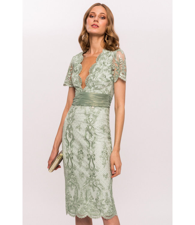 NISSA Embroidery Cocktail Dress