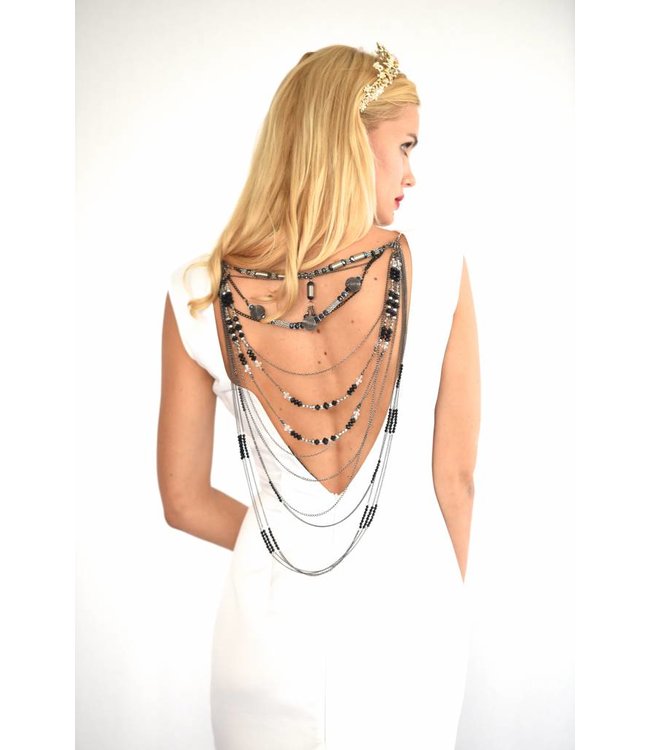 LANA CAPRINA Evening Open Back Dress