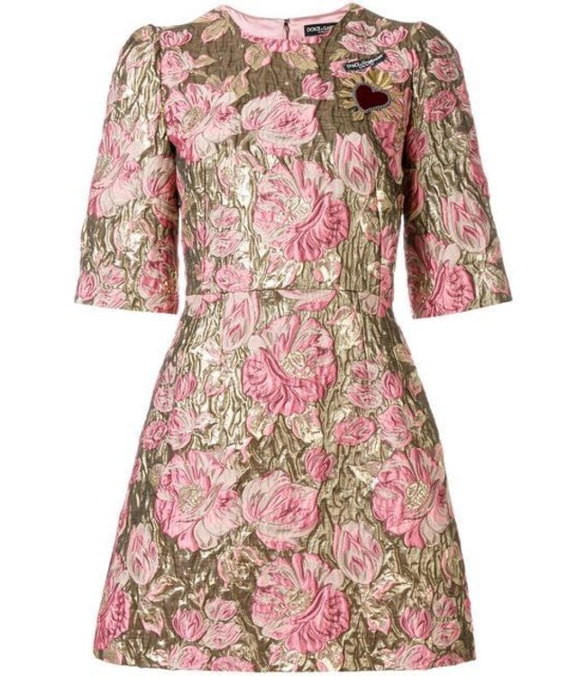 DOLCE & GABBANA Minikleid mit floralem Jacquardmuster
