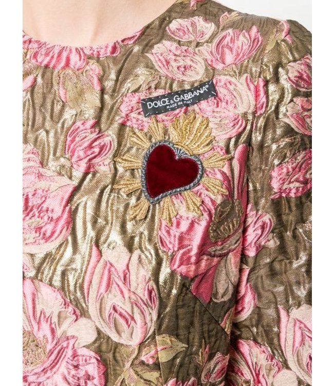 DOLCE & GABBANA Minikleid mit floralem Jacquardmuster