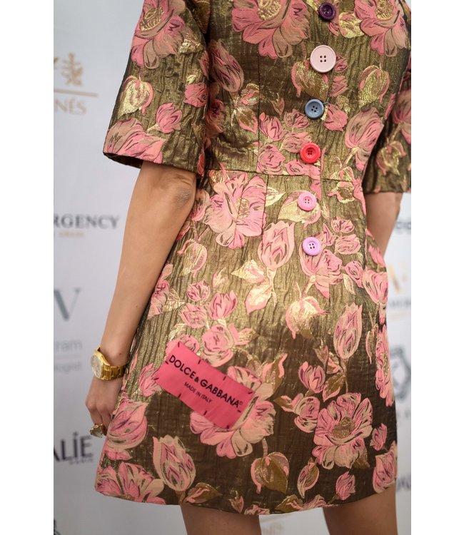 DOLCE & GABBANA Minikleid mit floralem Jacquardmuster