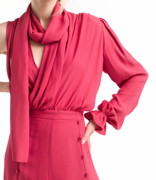 ELISABETTA FRANCHI Midi Asymetrisches Kleid