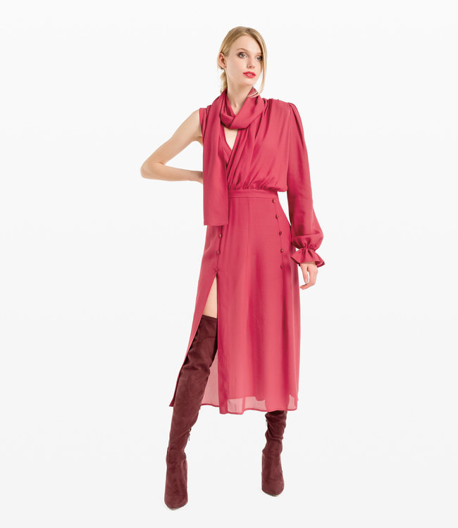 ELISABETTA FRANCHI Midi  Asymmetrical Dress