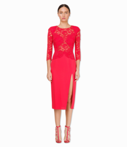ELISABETTA FRANCHI % Calf-Length Dress With Lace