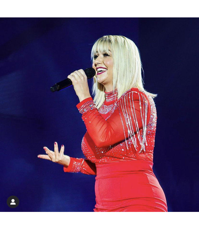 FASHION EMERGENCY Roter XXL Overal mit Steinen