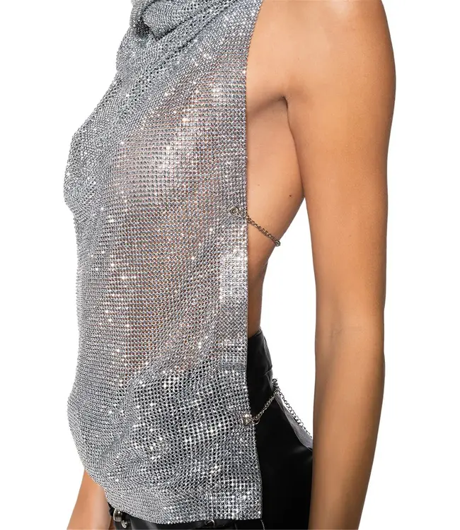 Shiny Metal shirt with bandana