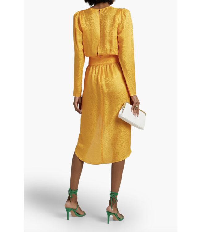 Asymmetrisches Kleid aus Satin-Jacquard