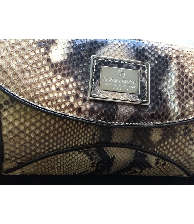 Armani Python Clutch