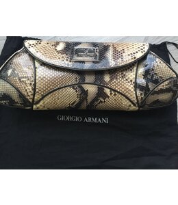 % Armani Python Clutch in Übergröße