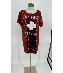 % SEQUIN MAXI TEE DRESS