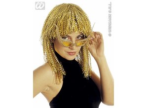 Carnival-accessories: Disco-wig in gold or silver ( crushed lurex)
