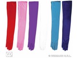 Carnival-accessories: Gloves multi-colour, cotton , 60cm