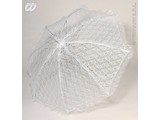 Carnival-accessories: lace umbrella, white