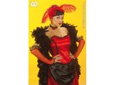 Carnival-accessories: Gloves saloon woman, red