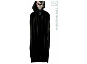 Carnival-costumes: long Black cape with hood, 142 cm
