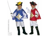 Carnival-costumes: Children: Musketeer (red or blue)