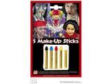 Carnival-accessory:  5 make-up stifts