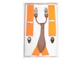 Orange-articles:  luxury Braces Fluor-Orange- with leather