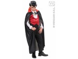 Carnival-costumes: Children: black cape with red Collar 110cm