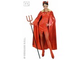 Carnival-costumes: Metalic Red cape with golden Collar 138cm