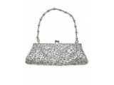 Handbag:  purse with silver and strass gems, grip short