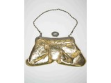 Galabag:  purse of lamee fabric, with gold/metal chain (long)