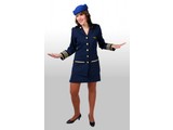 Carnival-costumes: Stewardess blue