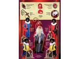 Saint Nicholasparty-: Black Pete-costume (blue-red)