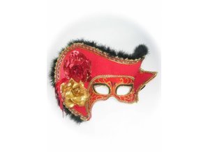 Carnival- & Party- accessories: Venetain Eye-masks with Hat (Woman)