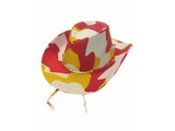 Carnival- & Party- accessories:  Cowboy-Hat (red/white/yellow)