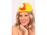 Carnival- & Party-accessories:  constructionhelmet with lamp
