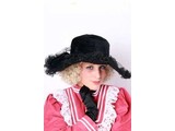 Woman hat black lace