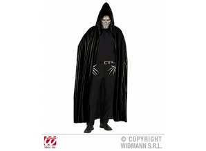 Carnival-costumes: long Black cape with hood, 142 cm
