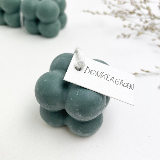 Bubble candle eco • donkergroen SALE