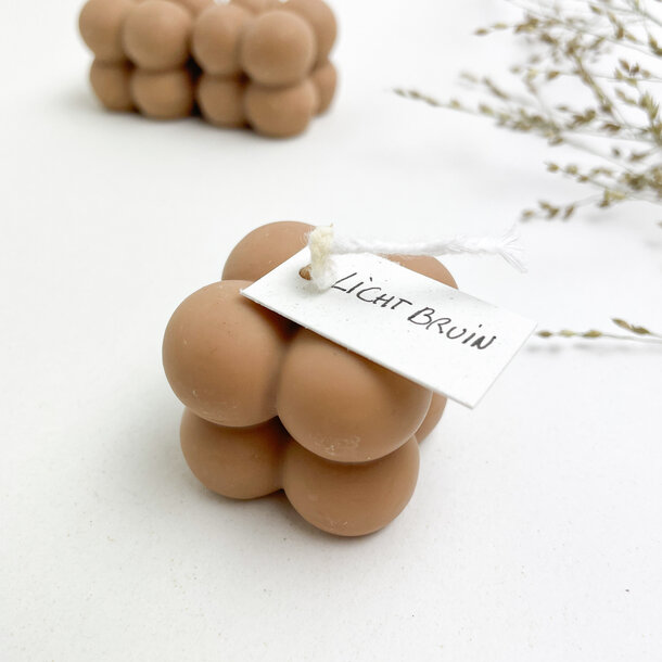Bubble candle eco • lichtbruin SALE