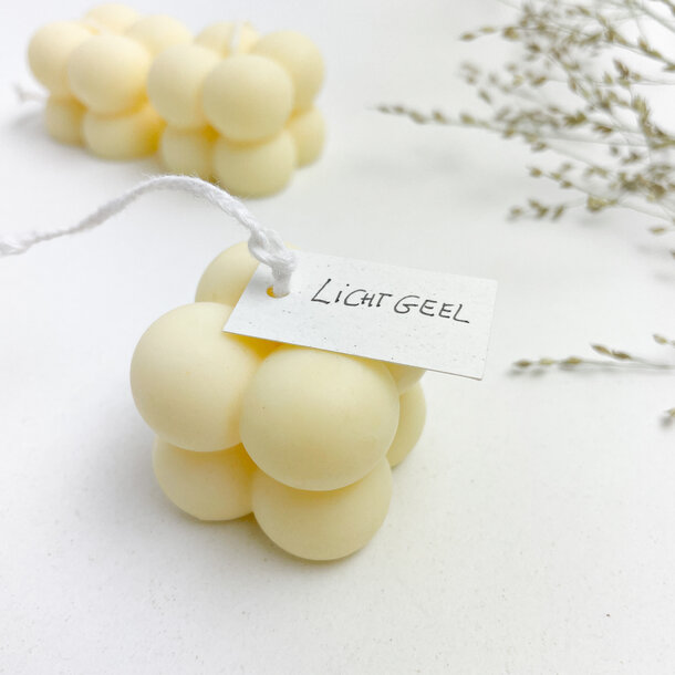 Bubble candle eco • lichtgeel SALE