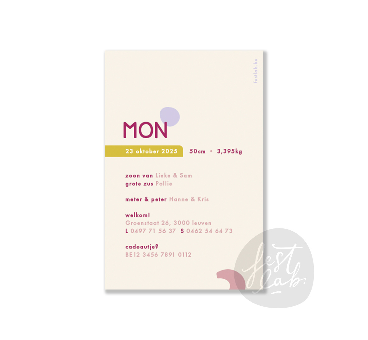 Geboortekaartje Mon-3