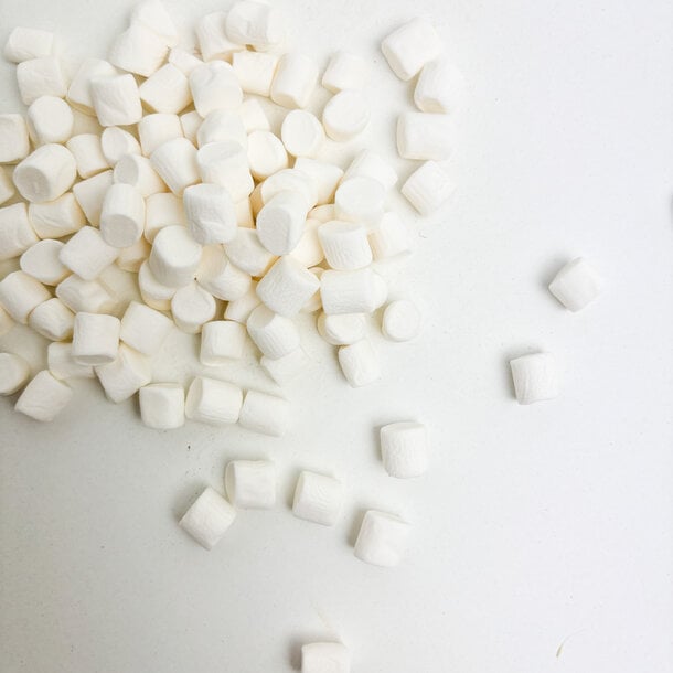 Mini marshmallows wit