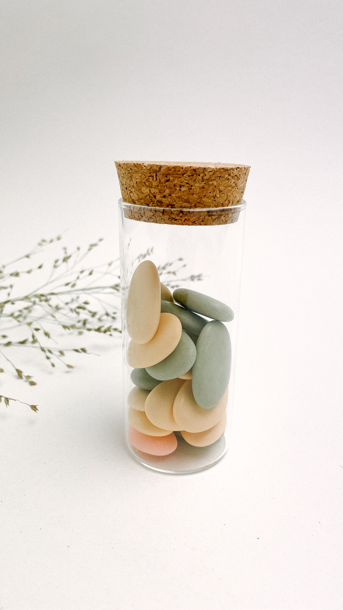 Glazen potje met kurk -  10cmx4,5cm-2