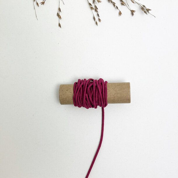 Elastisch koord per meter -2mm bordeaux