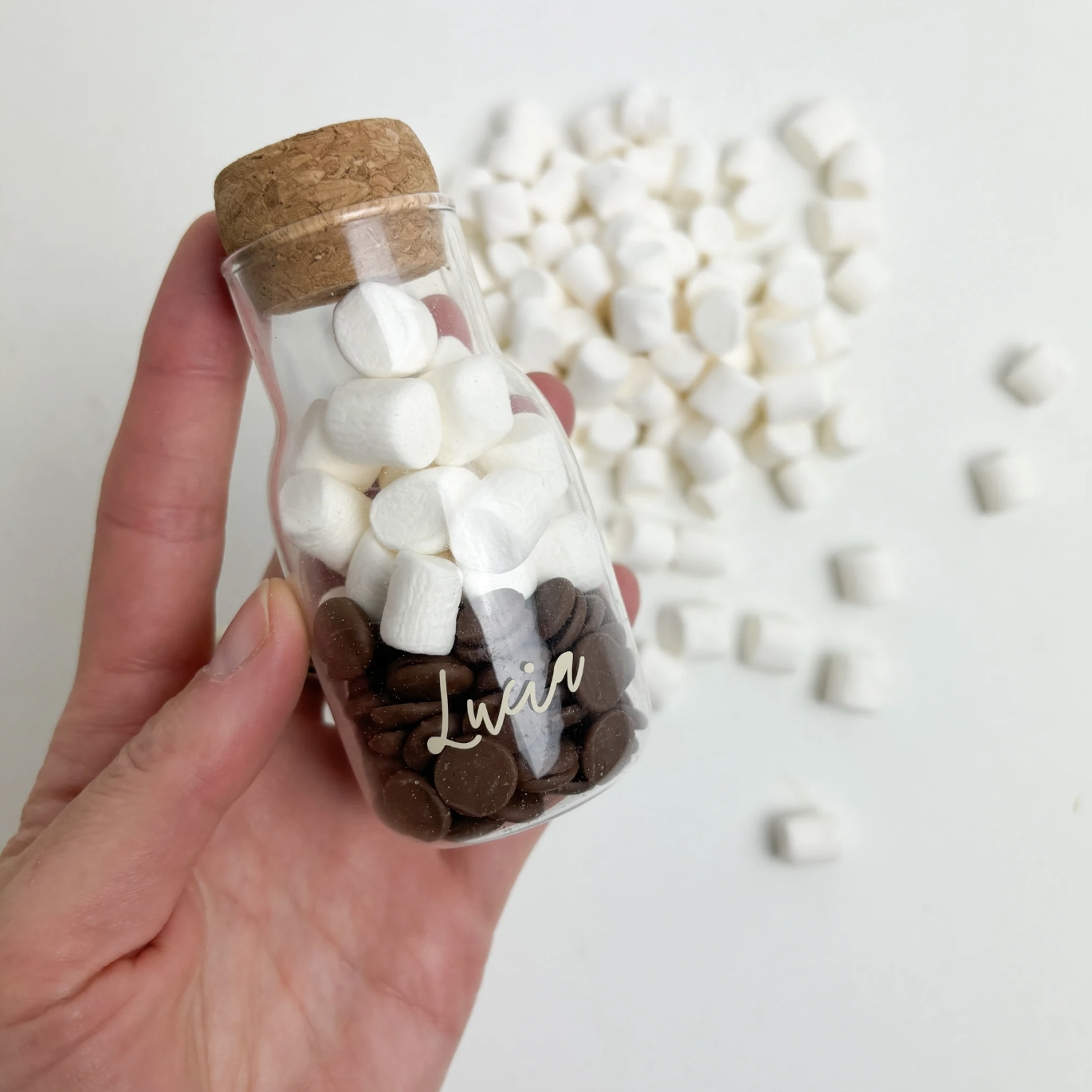 Glazen flesje met kurken dop-2