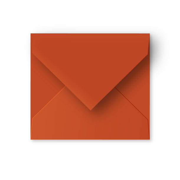 Enveloppe roest - vals vierkant