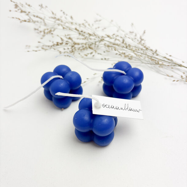 Bubble candle • oceaanblauw