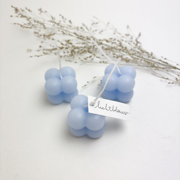 Bubble candle • lichtblauw