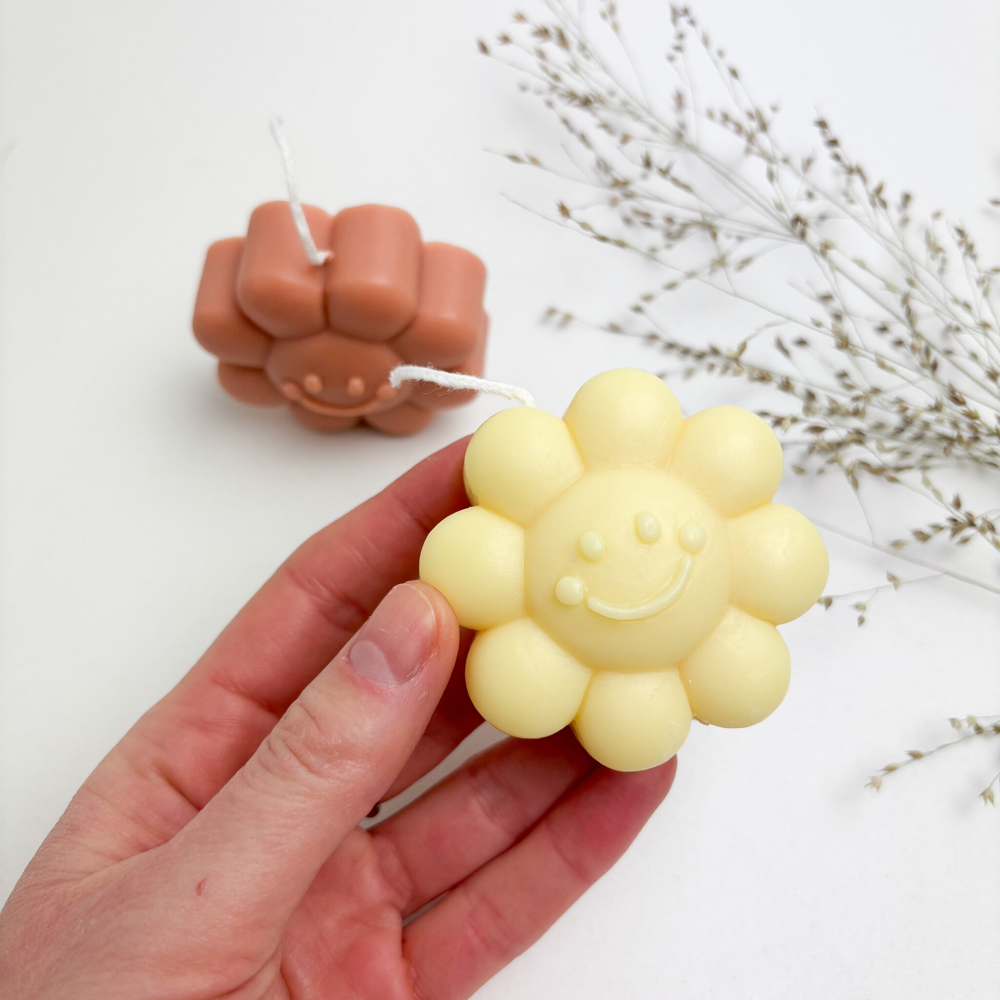 Kaars lachende bloem-2