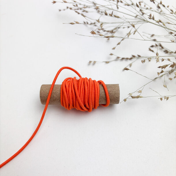 Elastisch koord per meter -2mm oranje