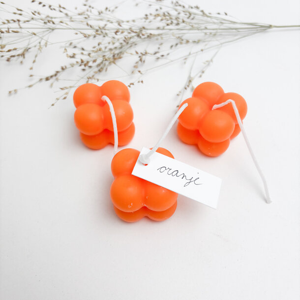Bubble candle • oranje