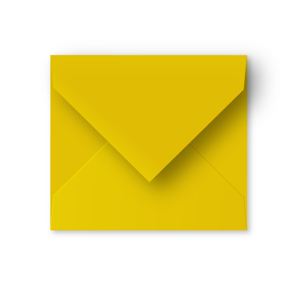 Enveloppe oker - vals vierkant