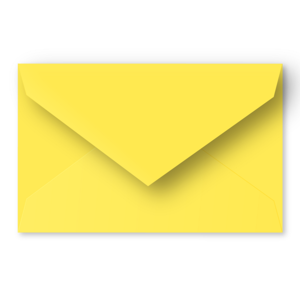 Enveloppe geel - grote postkaart