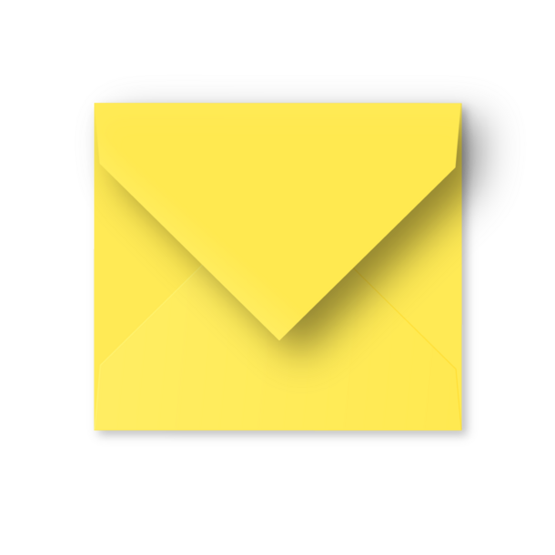 Enveloppe geel - vals vierkant